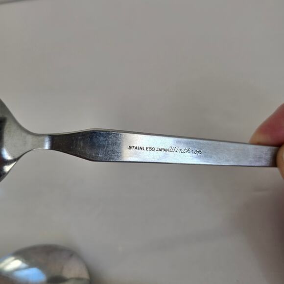 Stanley Roberts Winthrop Soup Spoons Set of 3 WM Dalton Japan Stainless Steel - Picture 9 of 10